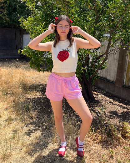 Strawberry Knit Top