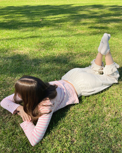 Girl Next Door Pink and White Stripe Shirt