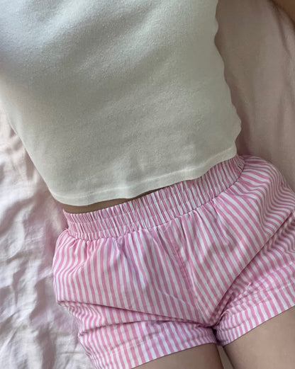 Sweet Like Candy Pink Striped Shorts