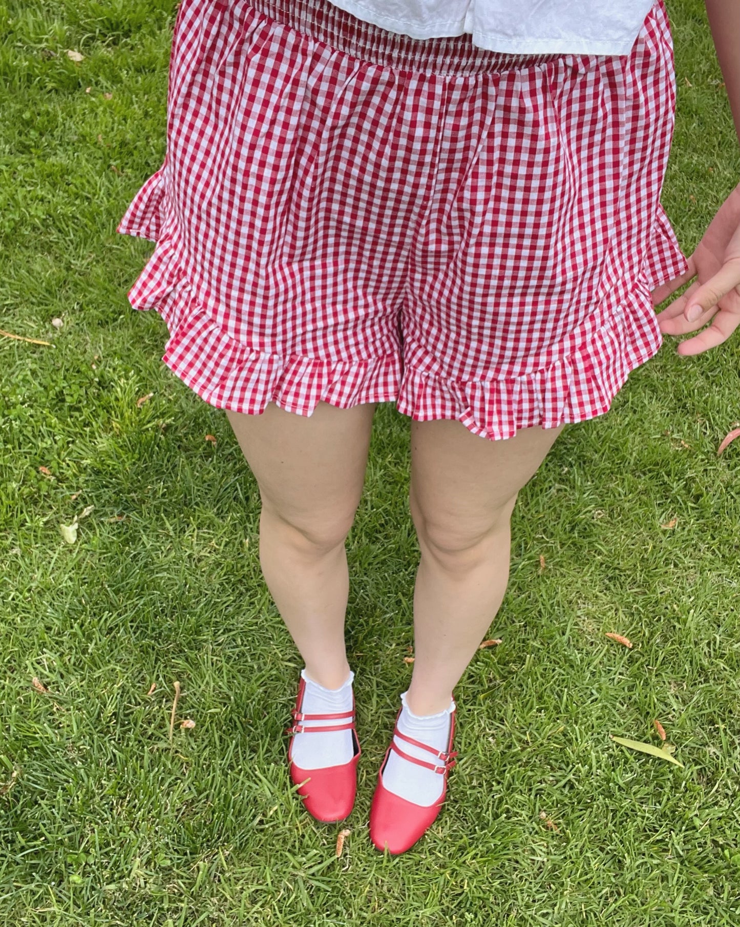 Picnic Ruffled High Waisted Shorts