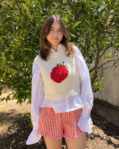 Strawberry Knit Top