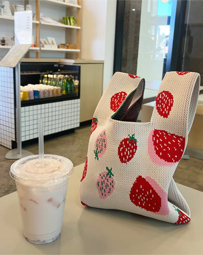 Strawberry Stretchy Tote Bag