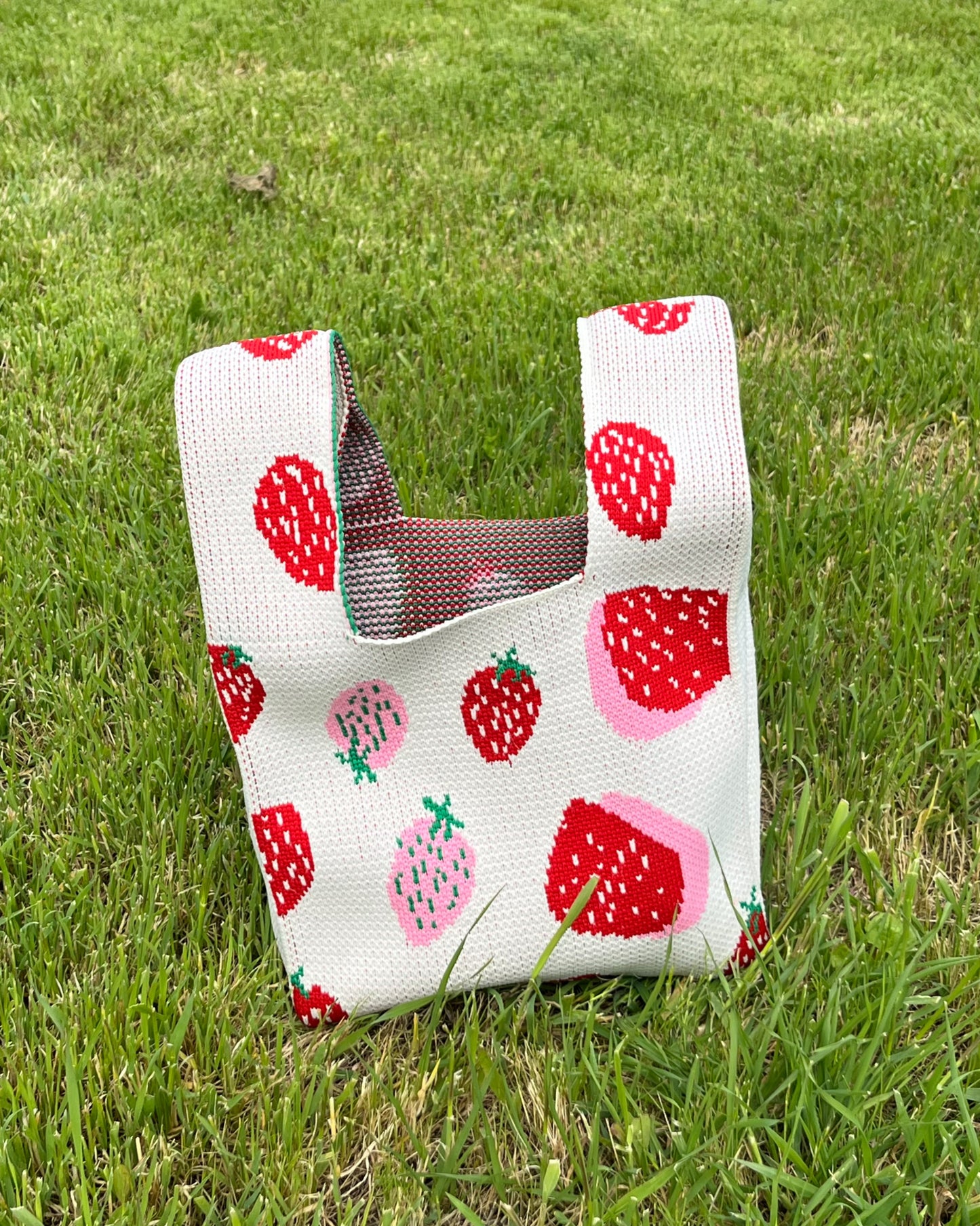 Strawberry Stretchy Tote Bag