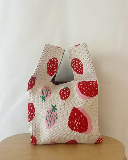 Strawberry Stretchy Tote Bag