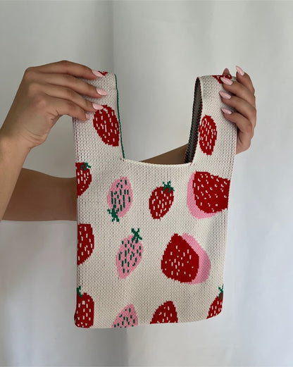 Strawberry Stretchy Tote Bag